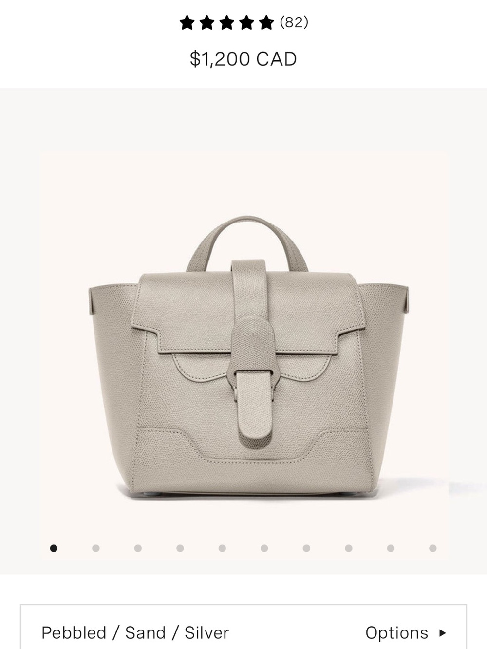 Senreve Mini Maestra Pebbled leather in Sand NWT